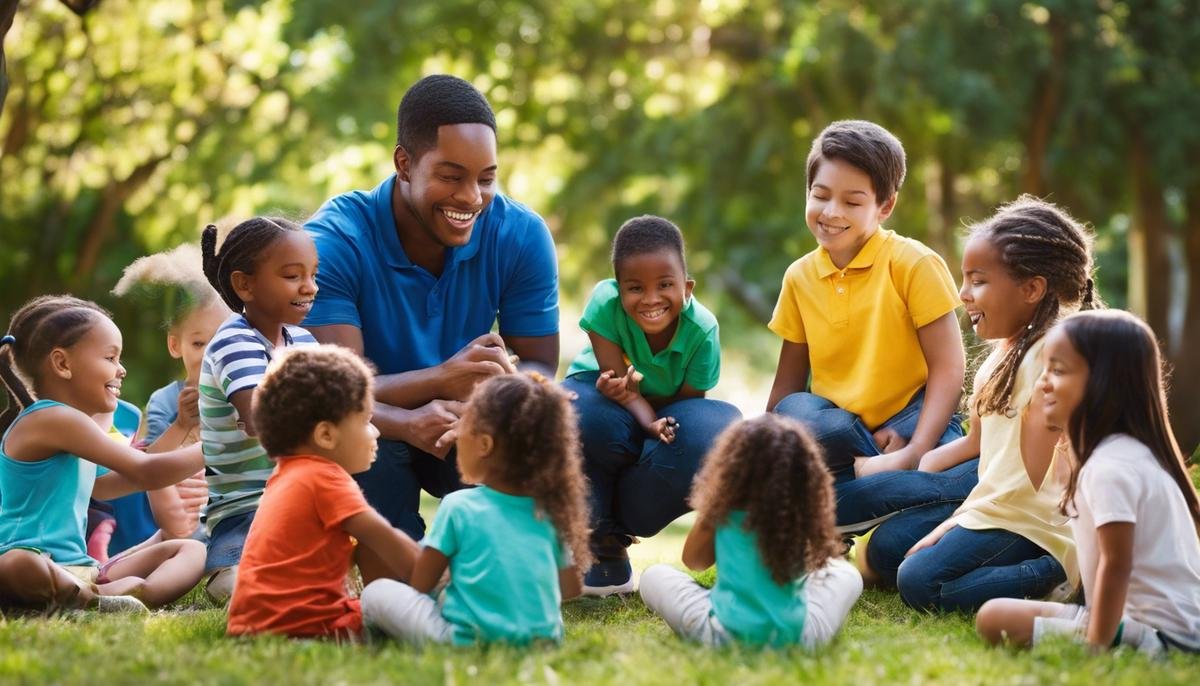 Image of a diverse group of children engaged in an early intervention program, showcasing the inclusive nature of the programs.