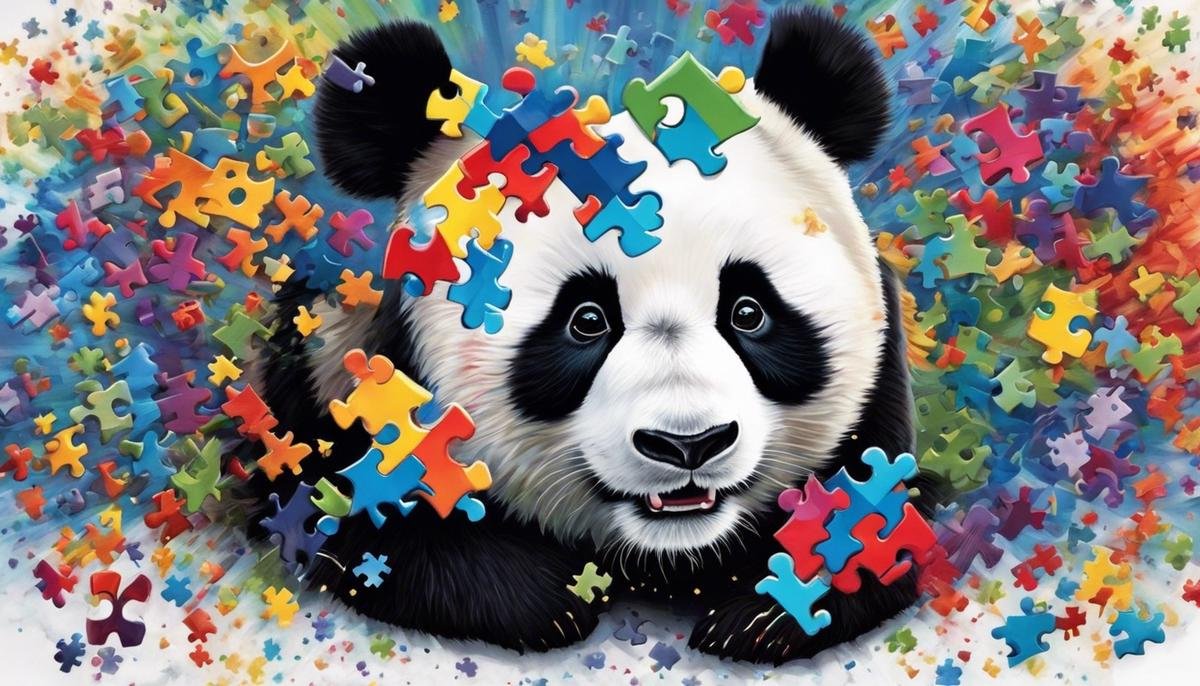 An image depicting the connection between Autism and PANDAS, showing puzzle pieces connecting with a streptococcal bacteria symbol.