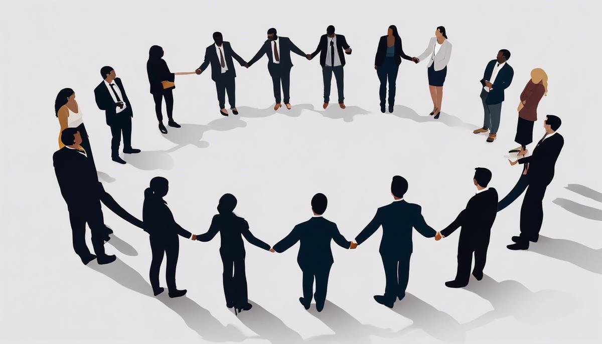 Image description: A diverse group of people holding hands in a circle, representing acceptance and inclusion.