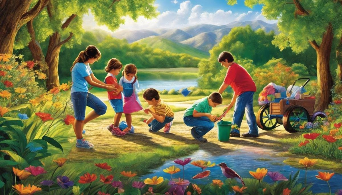 Image depicting a family working together with puzzle pieces symbolizing adaptation and understanding.