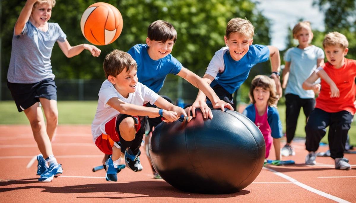 Image of children with autism engaging in adaptive physical activities