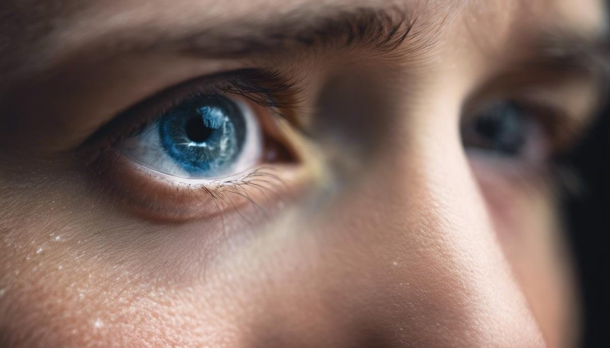 Image depicting a person with a soft focus on their nose, symbolizing the connection between anosmia and autism.