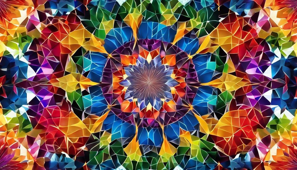 Image of a colorful kaleidoscope representing the unique challenges and strengths of Autism Spectrum Disorder (ASD)
