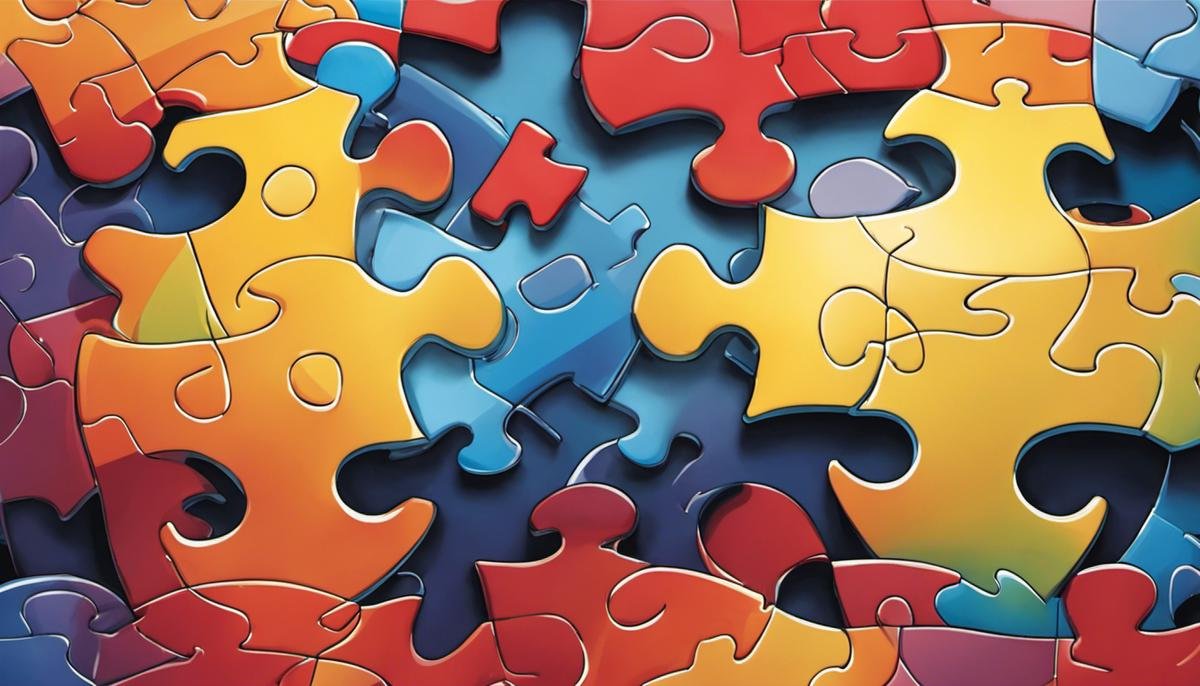 Illustration showing two puzzle pieces fitting together, representing the connection between Asperger's Syndrome and High-Functioning Autism.