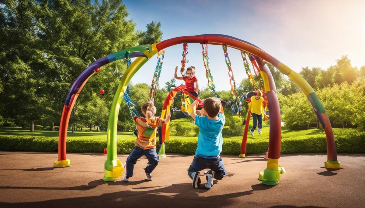 Image of children with Autism Spectrum Disorder playing and interacting happily