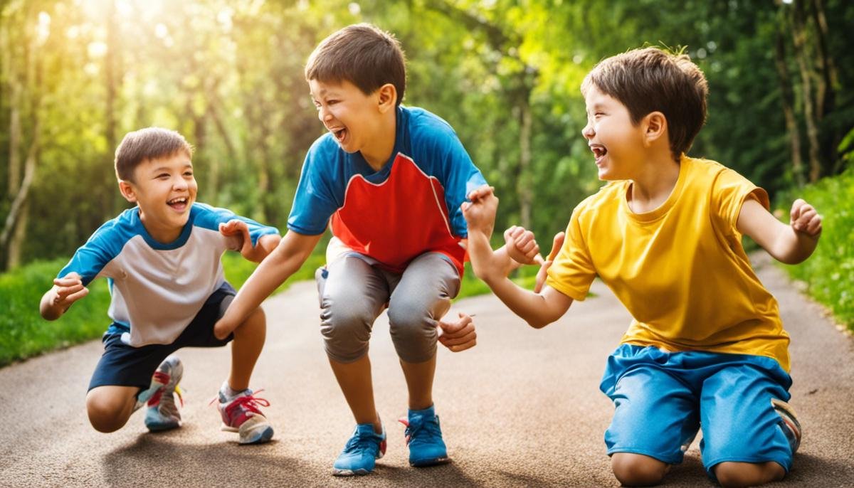 Image of children with autism engaging in physical activities, experiencing joy and growth.