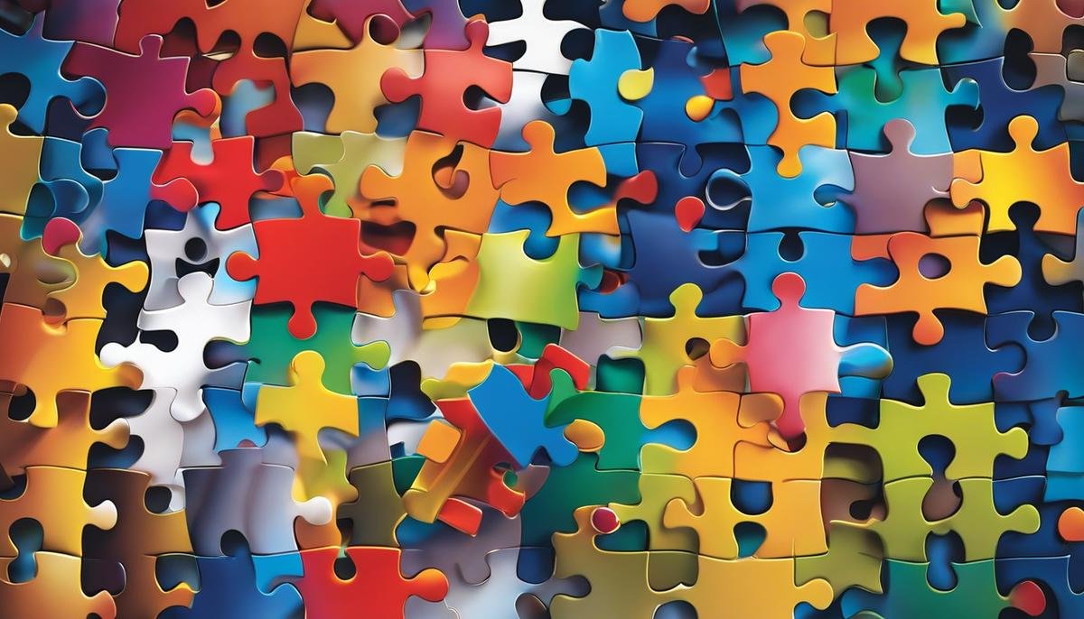 An image representing diverse individuals and puzzle pieces, symbolizing autism diagnosis practices for a visually impaired person.