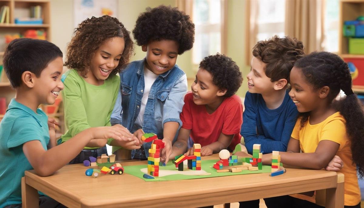 A diverse group of children with Autism Spectrum Disorder playing and learning together, demonstrating the importance of inclusion and acceptance.