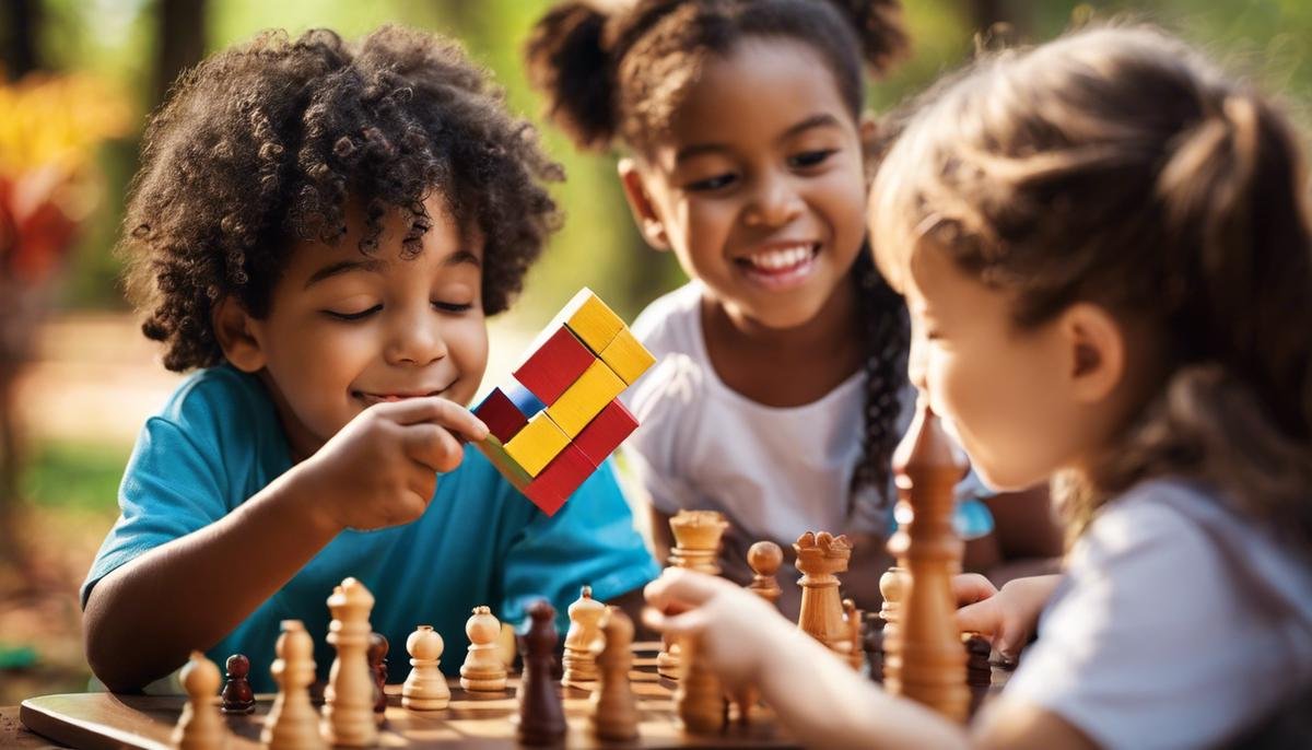 An image of diverse children playing together, representing the impact of autism on cognition and behavior.