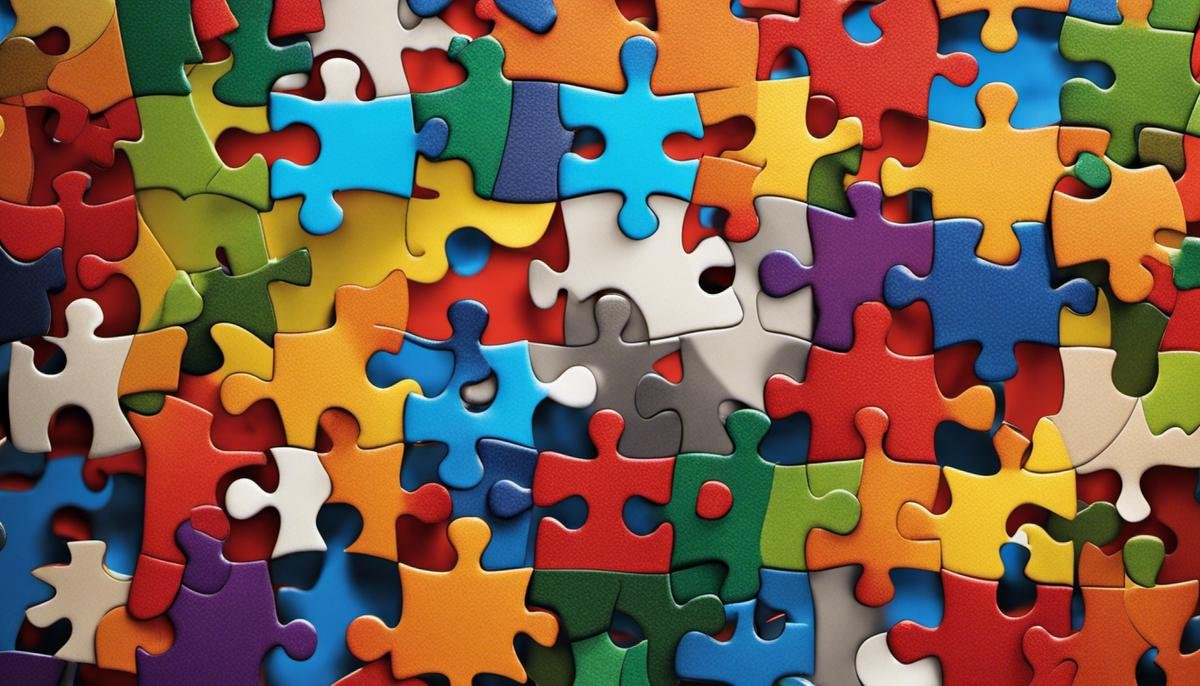 An image showing different puzzle pieces representing the complexity and diversity of autism.