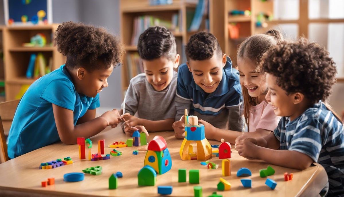 Image depicting a diverse group of children engaging in different activities, symbolizing Autism management strategies.