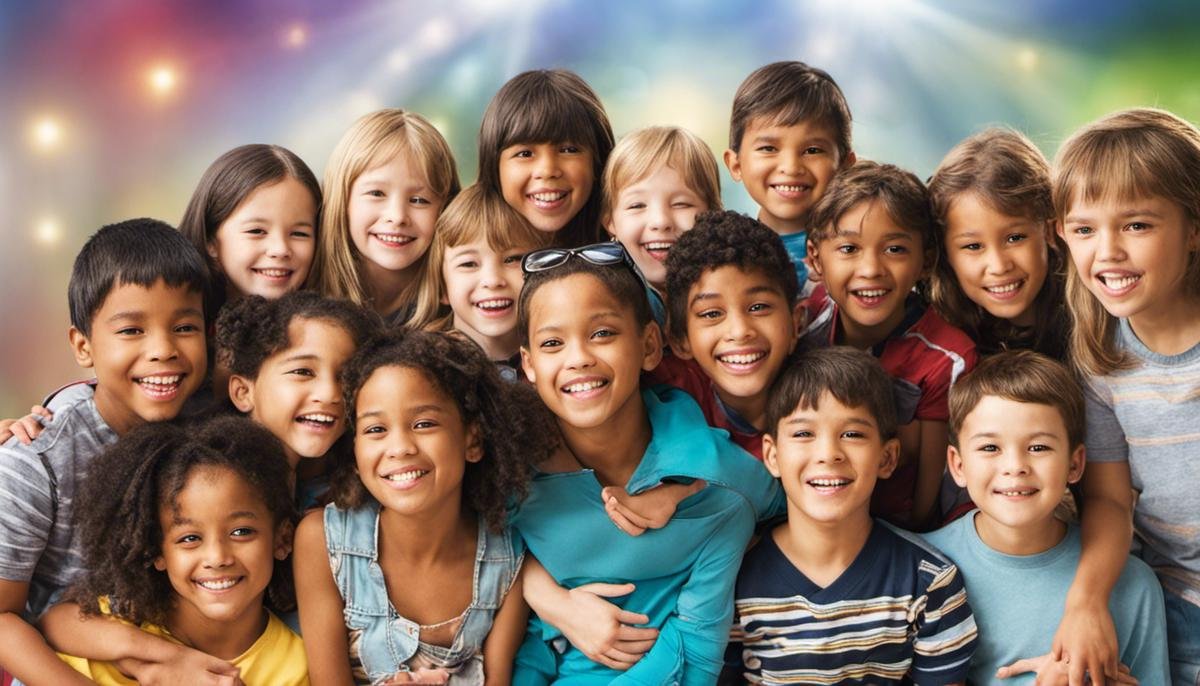 An image showing a diverse group of smiling children with autism, highlighting their unique abilities and the importance of understanding misconceptions related to autism.