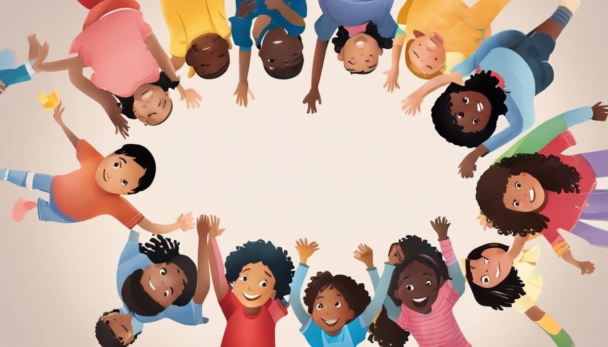 Image description: A group of diverse children holding hands in a circle, representing inclusivity and support for children with autism.