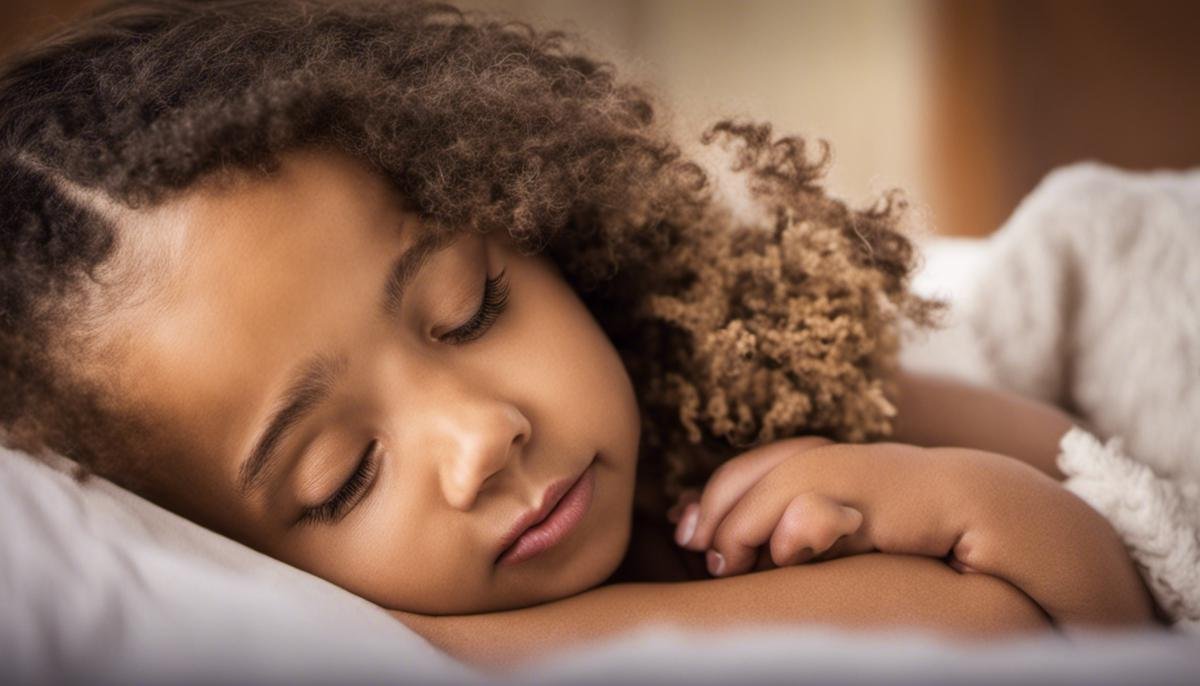 Image depicting natural remedies and strategies for achieving restful sleep for children with autism