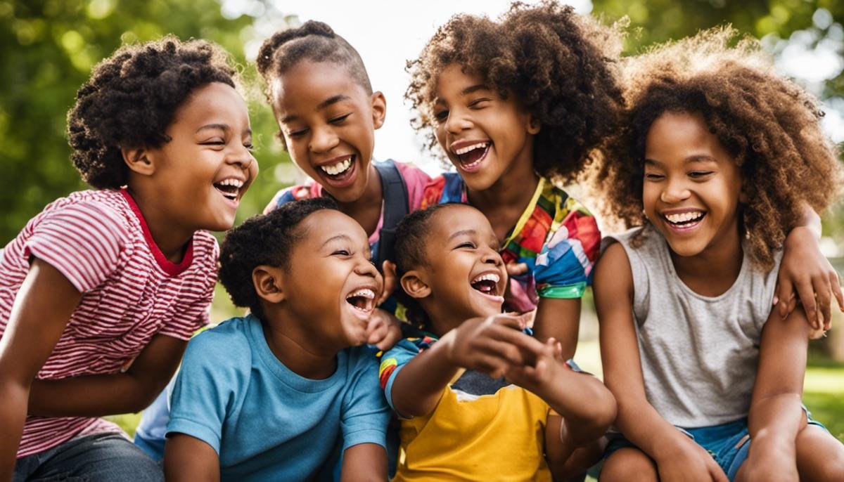 Image of a diverse group of children laughing and playing together, representing the importance of inclusivity and acceptance for individuals with Autism Spectrum Disorder.