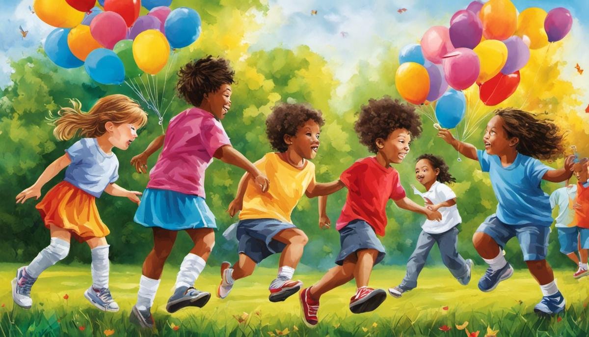 A colorful image depicting a group of diverse children playing together, symbolizing the uniqueness and potential of children with Autism Spectrum Disorder.