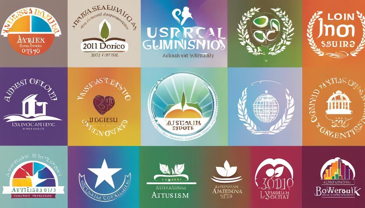 image description: Various logos of autism support organizations in Minnesota