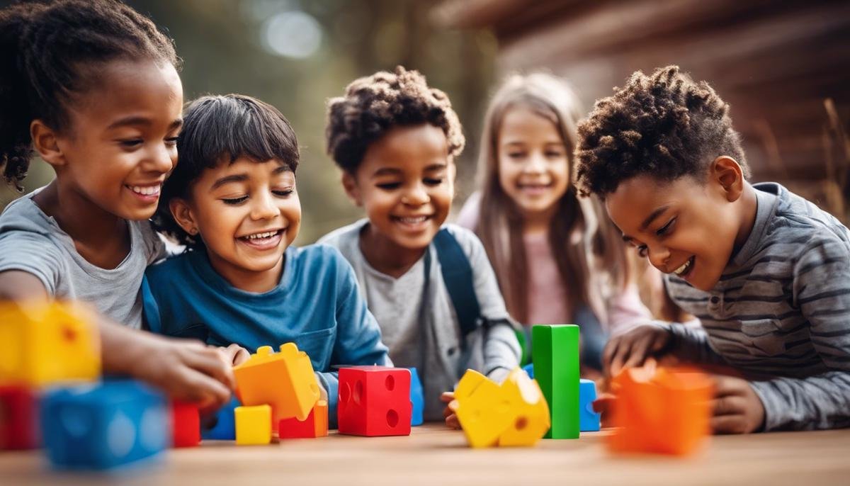 Image of a diverse group of children playing together, representing the acceptance and inclusivity needed for individuals with autism.