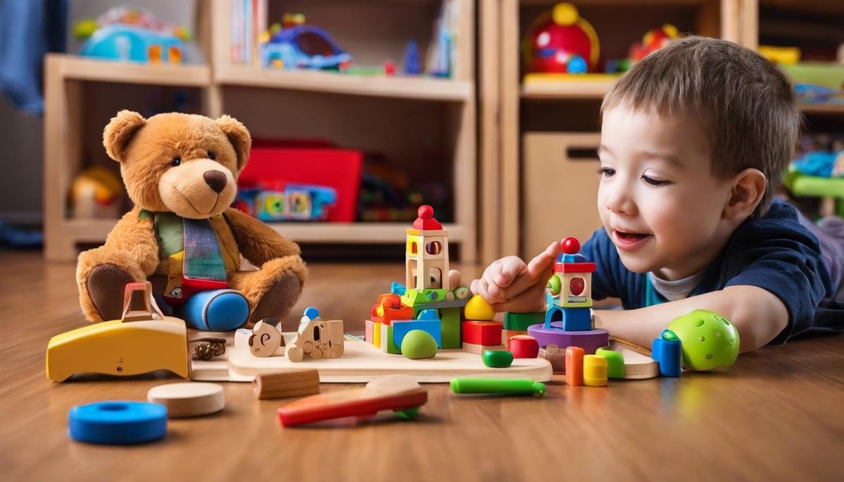Image depicting a variety of toys that can be helpful for autistic children