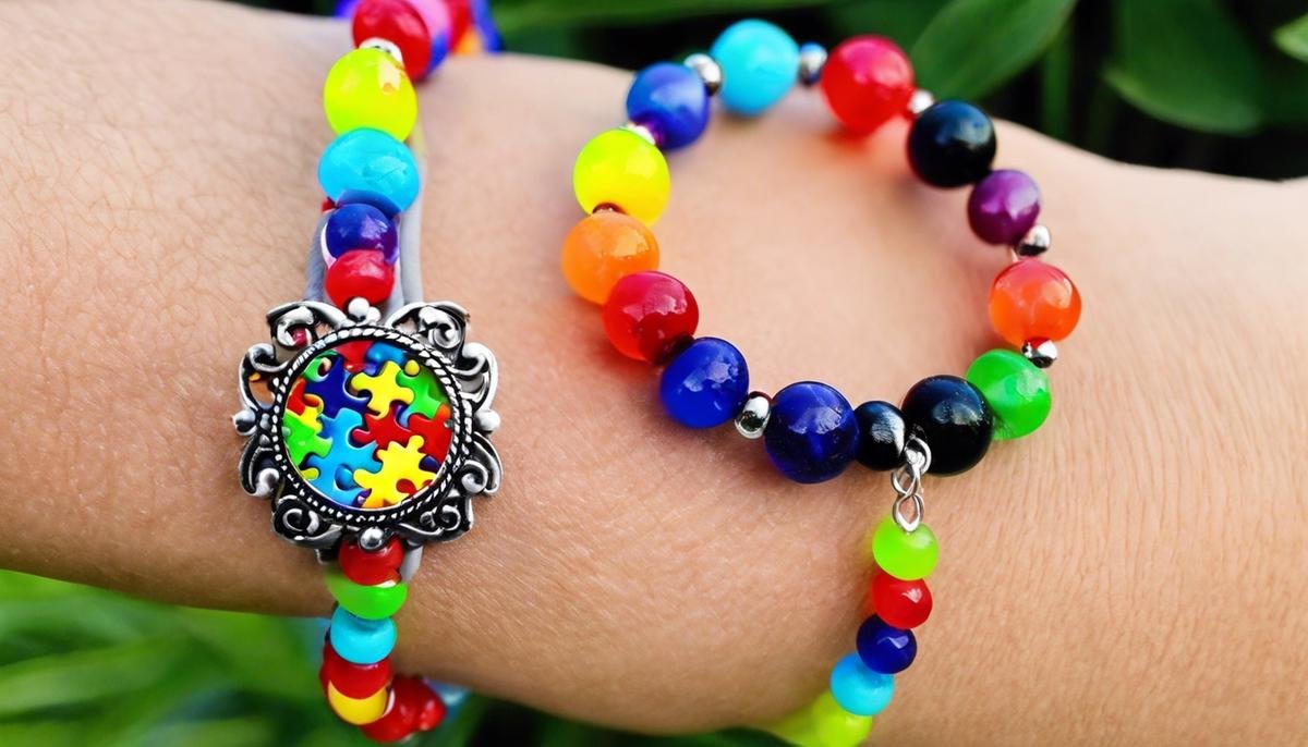 Colorful autism tracking bracelets with adjustable straps, providing safety, and peace of mind for children with autism.