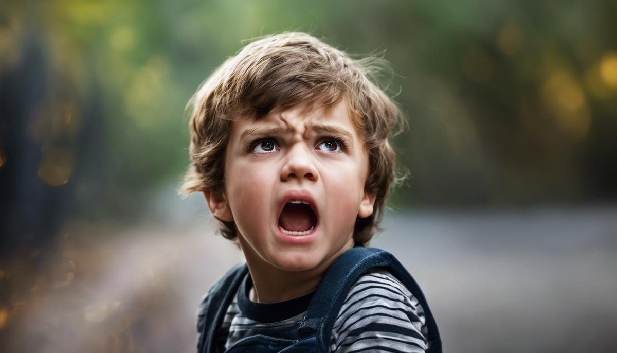 Image depicting a child with autism expressing aggression