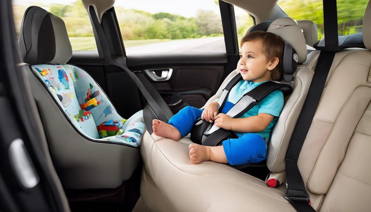 Image of a car seat designed for autistic children, providing comfort and safety.