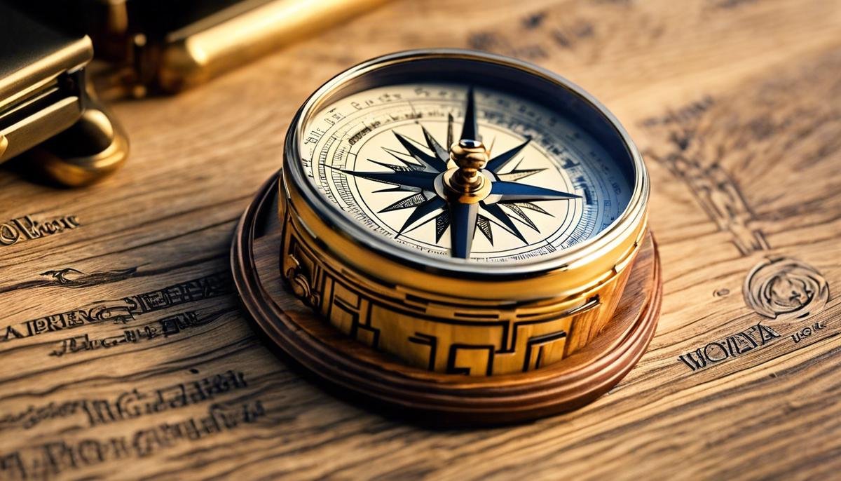 A compass representing the journey of navigating the diagnostic maze, symbolizing hope, growth, and understanding.