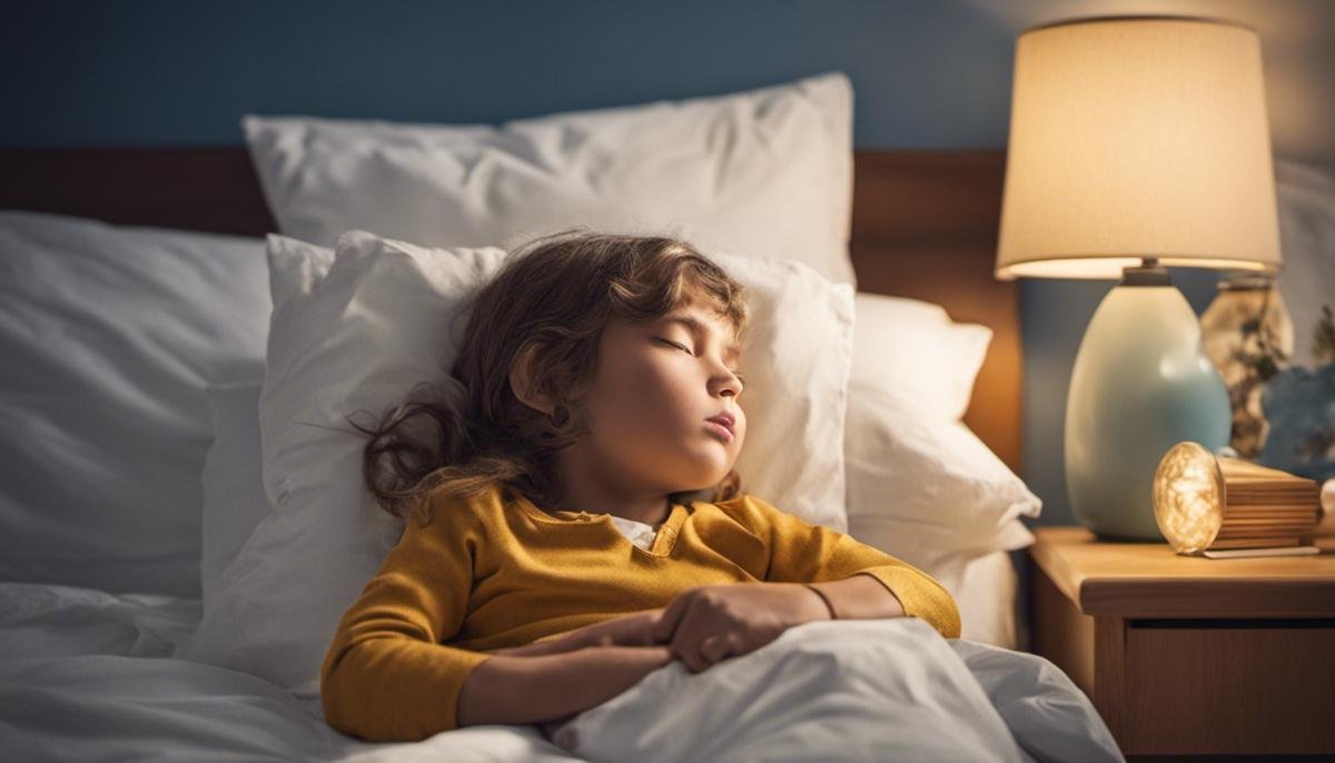 Image illustrating coping strategies for managing sleep problems in children with Autism Spectrum Disorder (ASD)