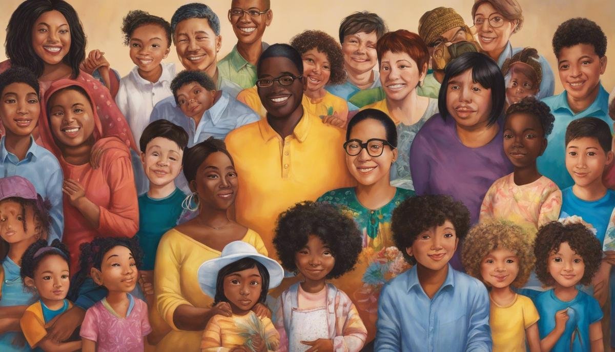 Image depicting diverse individuals with autism and their families, symbolizing the impact of cultural bias on their lives.