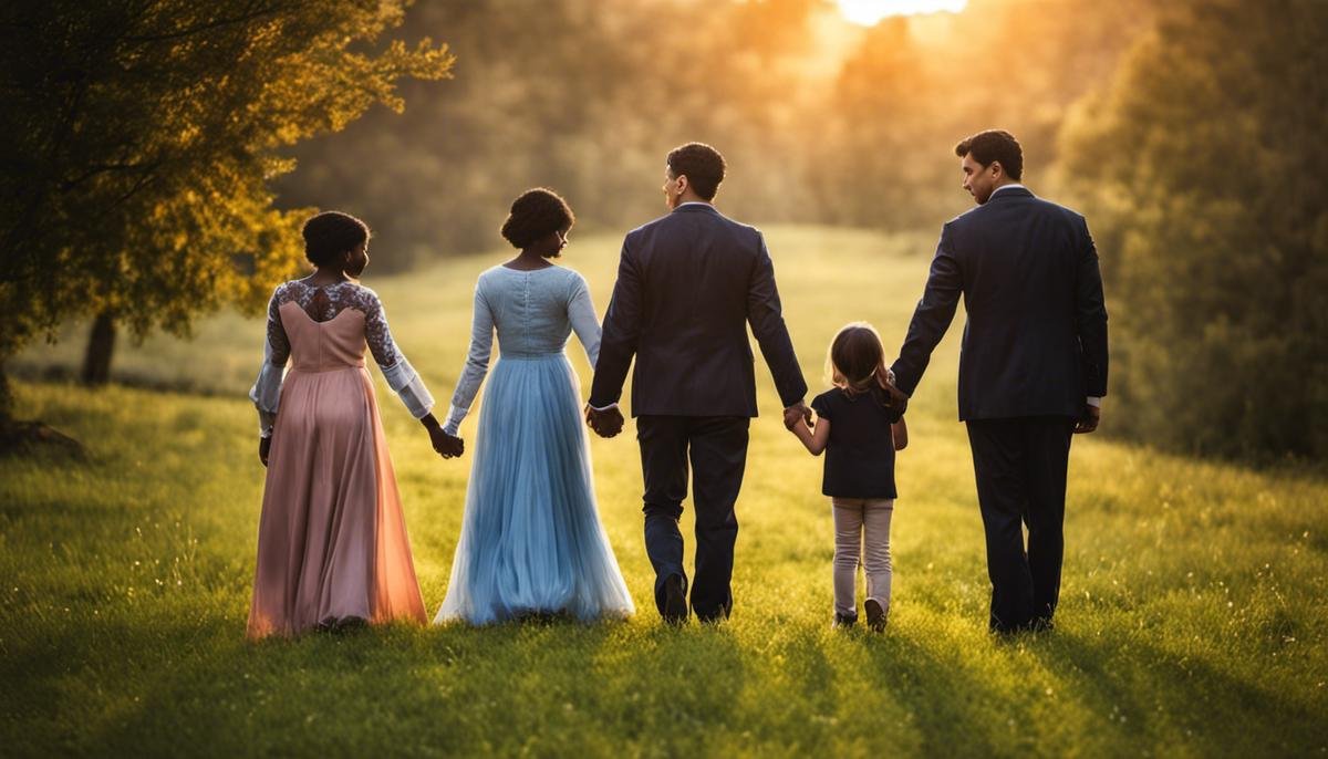 Image description: A diverse family holding hands in a circle, symbolizing unity and support.