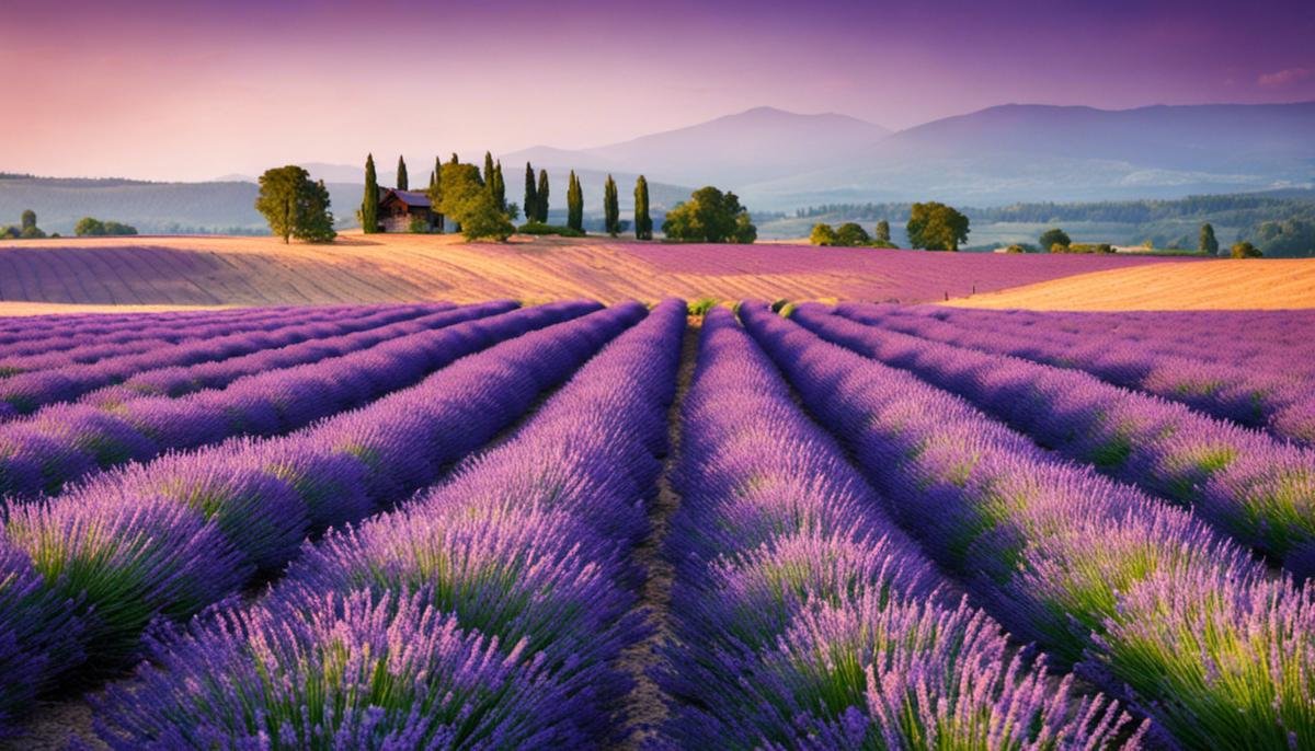 Image description: An image depicting a peaceful lavender field, inviting relaxation and a sense of calm.