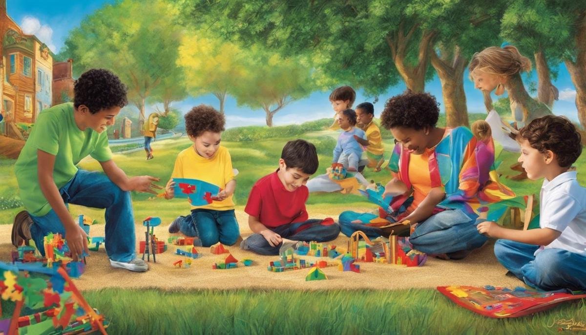 Image description: A diverse group of individuals, including children and adults, engaging in various activities to depict the journey of living with autism.