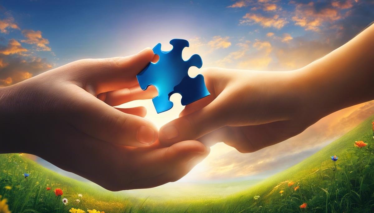 Image description: Hands holding a puzzle piece, symbolizing understanding and acceptance for autism.