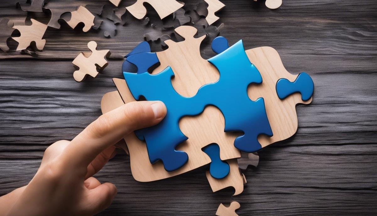 A picture of a person holding a puzzle piece, symbolizing the complexity of autism and the need to understand and support children with autism.
