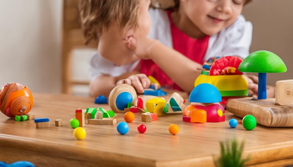 Image of various sensory toys for children with autism