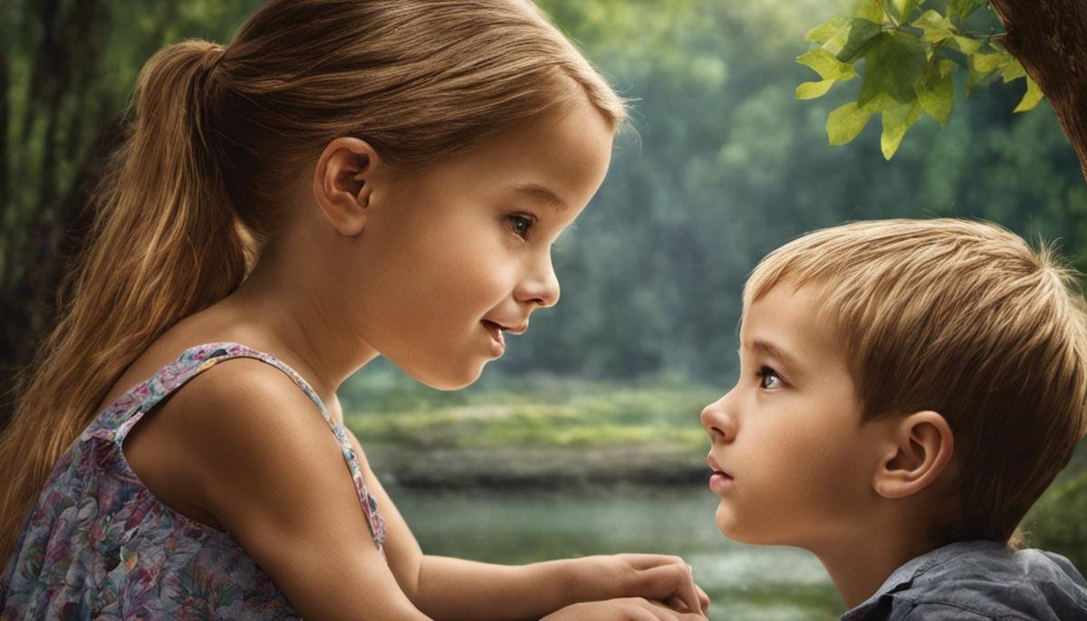 Image depicting two siblings, one of whom has autism.