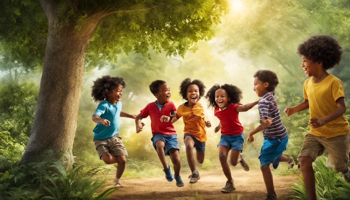 An image showing a diverse group of children playing together, representing the inclusive and accepting environment we strive for.