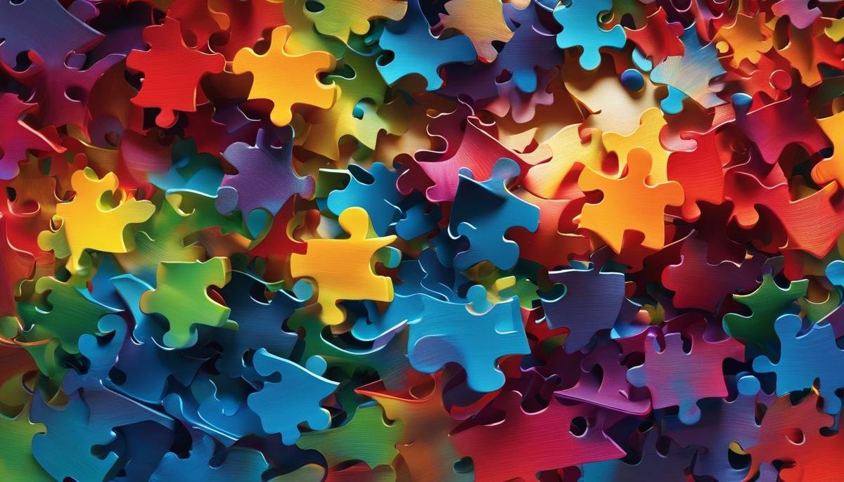 A colorful abstract image representing the connection between understanding autism and echolalia.