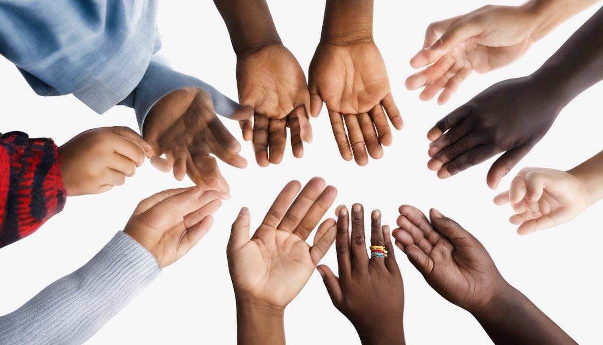 An image of a diverse group of people holding hands, symbolizing unity and understanding in relation to autism spectrum disorder.