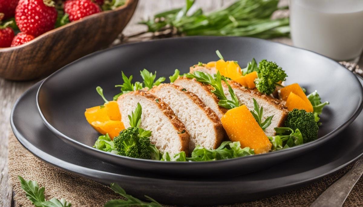 A plate with gluten-free and casein-free food alternatives for a GFCF diet.