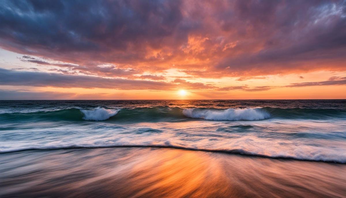 A calming image of a serene ocean sunset, symbolizing ways to manage anxiety