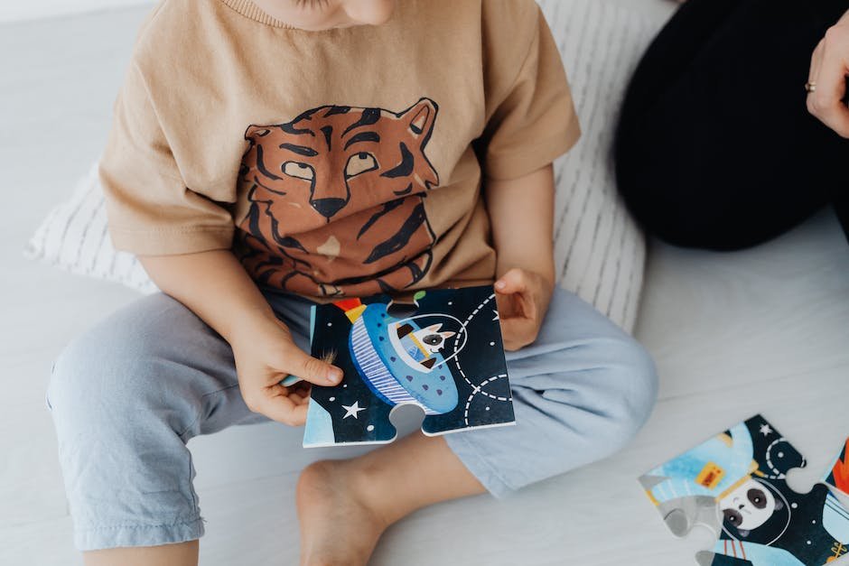 Illustration of a child holding a puzzle piece, representing the journey of a child diagnosed with Autism Spectrum Disorder.