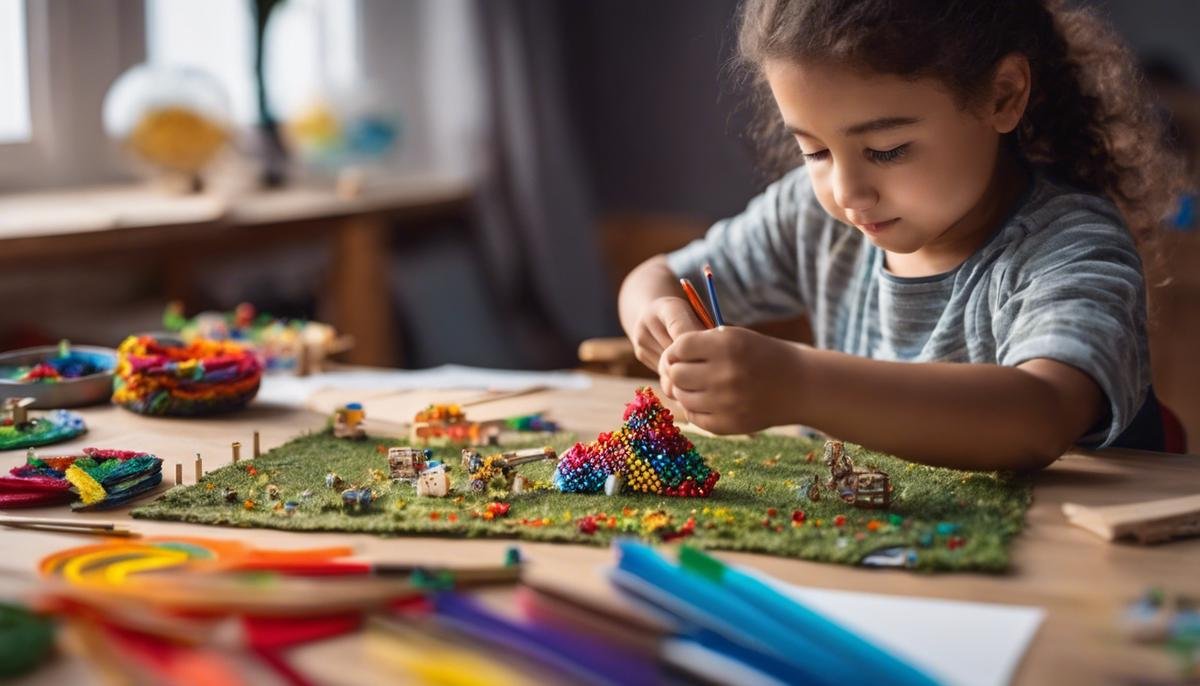 Image of a person with Autism Spectrum Disorder engaged in creative activities for therapy and support